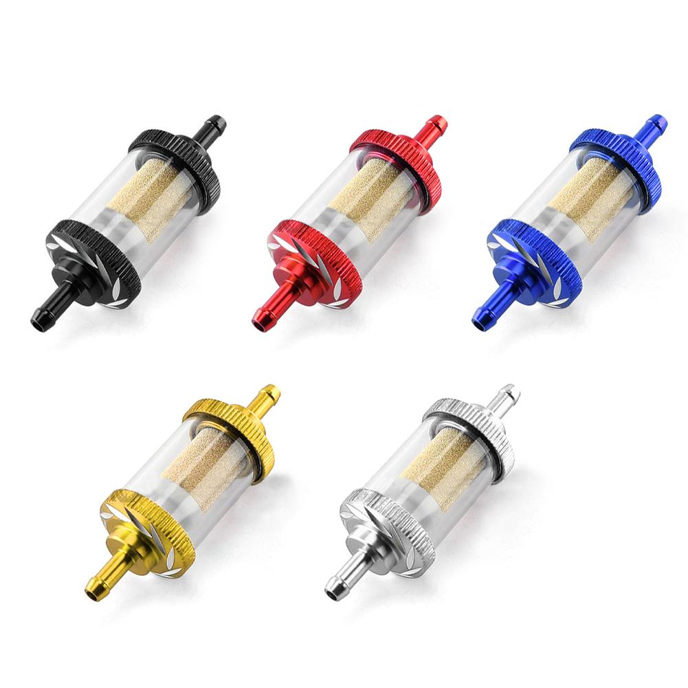 Car Modified Aluminum Alloy Sheel Copper Core Oil Filter Fit for Dirt Pit Bike Gasline Fuel Filter With Copper Core Universal