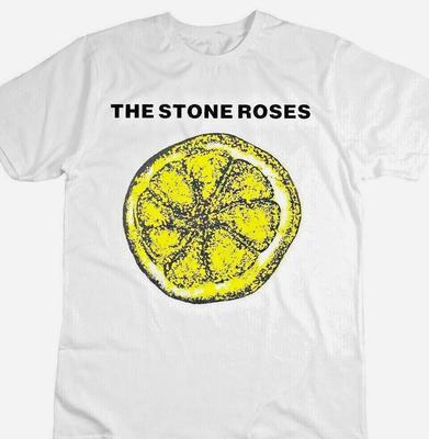 Группа The Stone Roses Белая футболка с лимоном Классическая белая Унисекс S-5XL 1V0470 Унисекс Футболка
