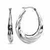 S925 Sterling Silver Jewelry High Polish Oval Hoop Earrings for Women And Girls