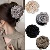 9cm Large Flower Hair Clip Barrettes French Crab Hair Claw For Women Hair Accessories Korean Back Of Head Shark Clip Girls Gifts
