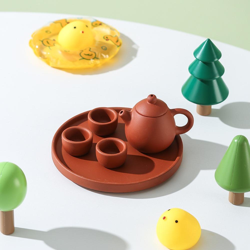 Antique Miniature Tea Set Funny Multipurpose Children's Tea Set Portable Cute Handmade Pottery Teapot Home Tea Ceremony