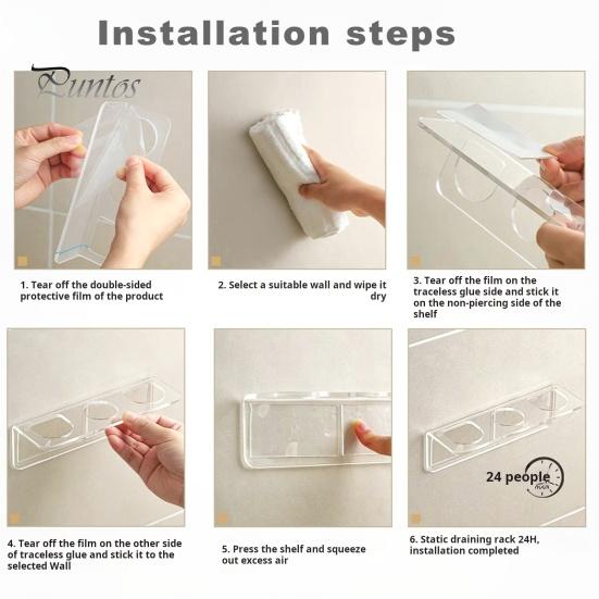 Настенный акриловый держатель для расчесок, простая установка, компактный дизайн, органайзер для инструментов для волос, настенный держатель для расчесок