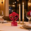 Heart Shaped Rose Statue, 3D Printed Eternal Love Flower Art, Romantic Resin Sculpture for Home Decor, Valentine's Gift for Women