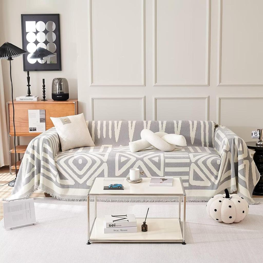 Чехлы для диванов в стиле бохо, чехол для дивана из шенилла для собак, чехол для дивана с геометрическим узором, защитный чехол для мебели для домашних животных, можно стирать