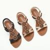 Ethnic Wedge Sandals Bohemian Beaded Beach Shoes Non-slip Roman Shoes