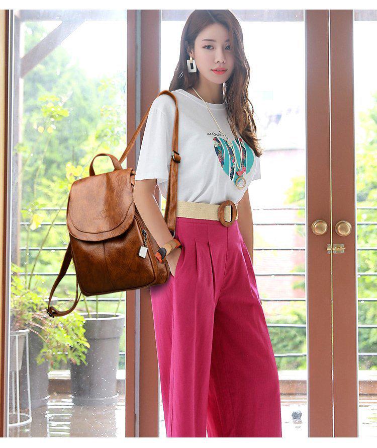 Women's Large Capacity Anti-Theft Backpack: 2024 Autumn/Winter Trendy American-Style Fashion Niche Design