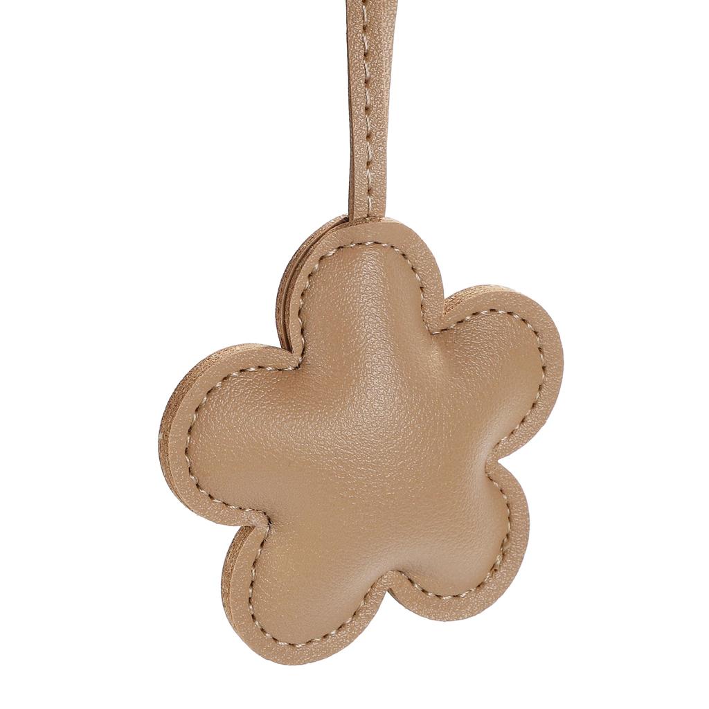 Подвеска-шарм для сумки Tonecraft в виде цветка, Простая, Классическая подвеска-шарм для сумки, Популярная, Стильная, Милая, Кожа из микрофибры, Мягкая, бежевый