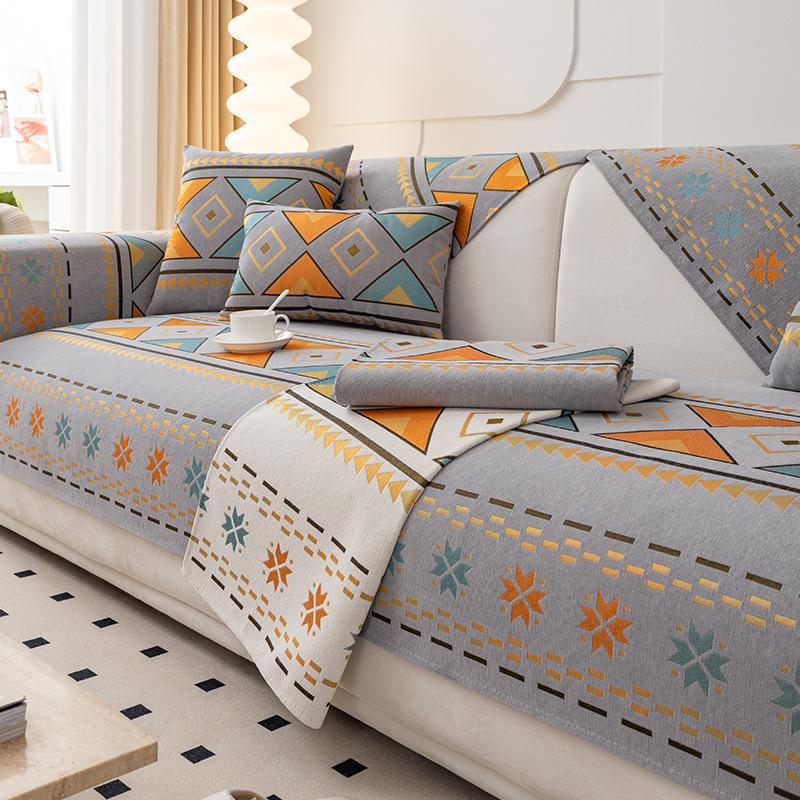 Чехол для дивана Bohemian, универсальный нескользящий коврик для дивана, устойчивый к царапинам, подходит для домашних животных, защитный чехол, 1, 2, 3, 4 л