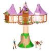 Disney Store Action Toy Rapunzel Tower Playset - 19 Piece Tangled Playset with Rapunzel, Flynn, and Other Princess Toys - Tower Apartment, Sculpted