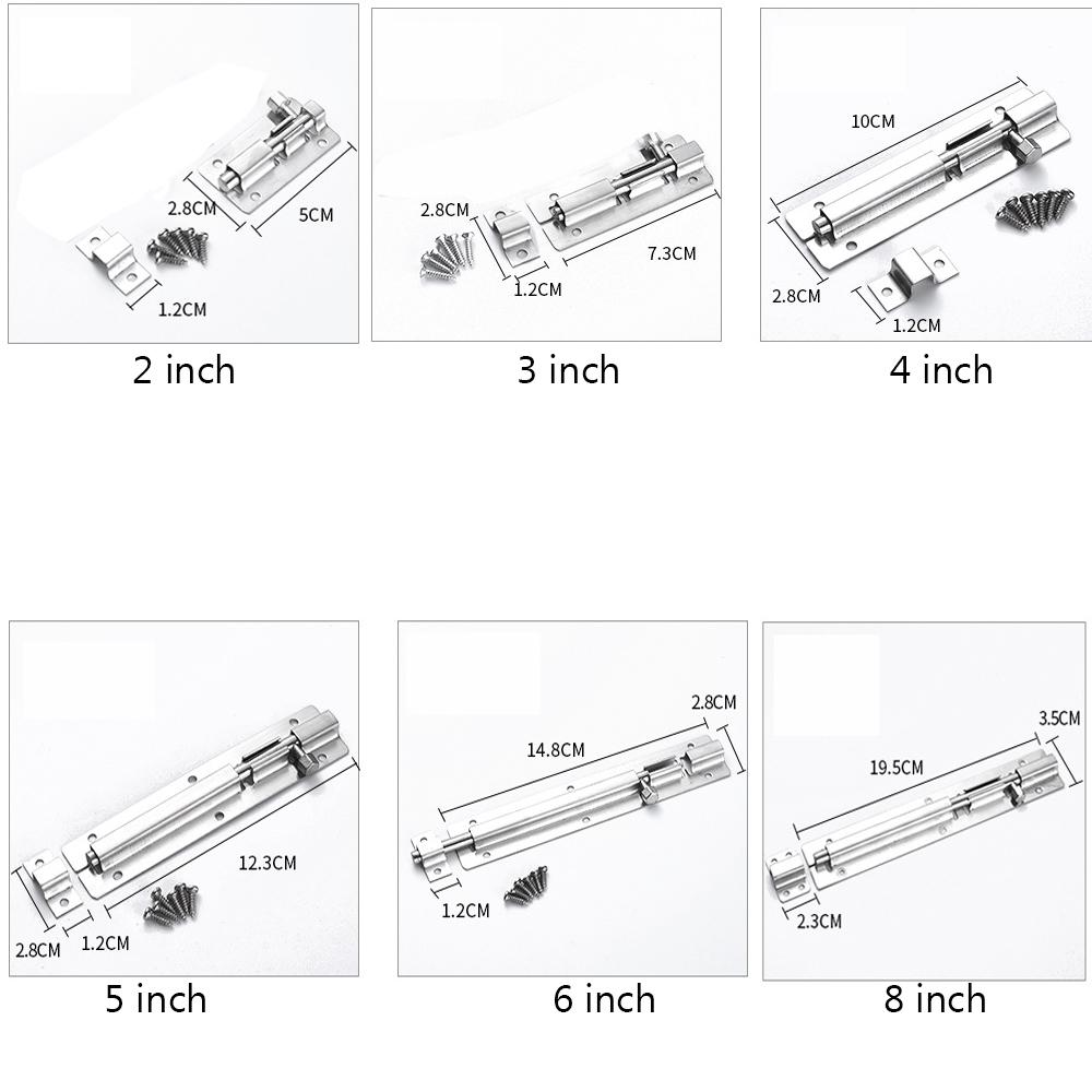 Various Sizes Gate Safety Aluminum Zinc Zinc Alloy Gate Lock Anti-theft Lock Barrel Bolt Cabinet lock