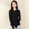 YUZHAOLIN Women's V-Neck Long-Sleeve Knit Top