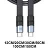 Кабель для быстрой зарядки USB C Плоский нейлоновый провод 240 Вт Мощная поддержка Быстрая передача данных Шнур Type C