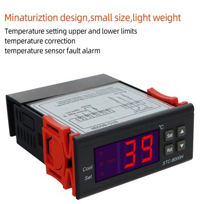 STC-8000H Терморегулятор ЖК-цифровой микрокомпьютерный термостат Холодильник Температурный контроллер Терморегулятор с Нагревом Охлаждением