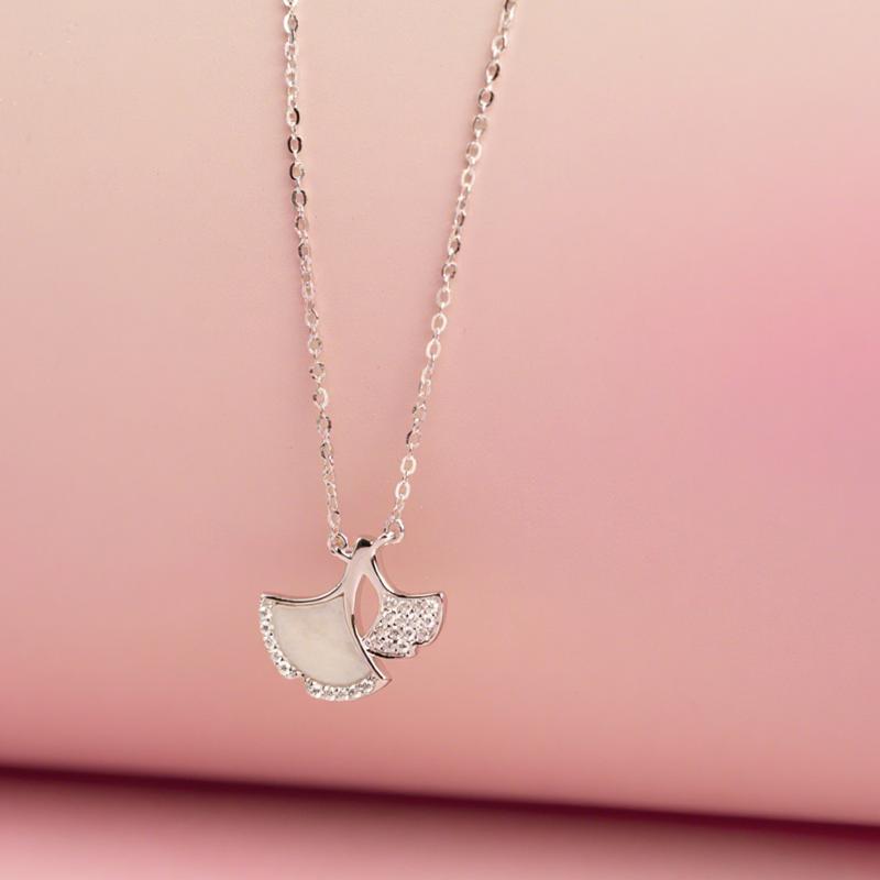 Barbie necklace Ginkgo fairy tale niche design high-end sense commuting versatile Sansheng Youxing lucky smooth romantic elegant atmosphere BBN716211