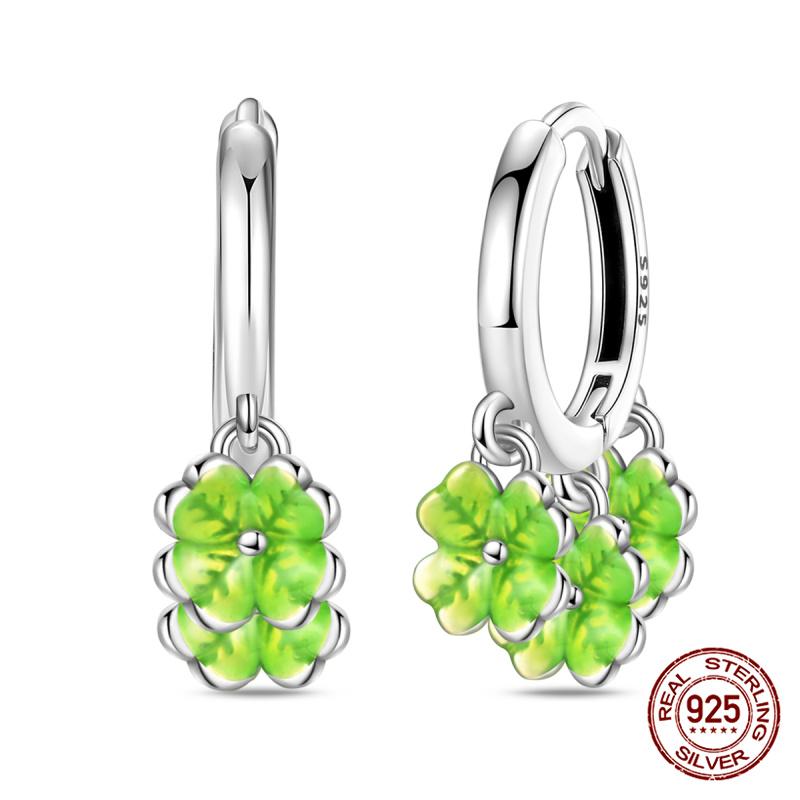 Original 100% S925 Silver Sweet Cherry Strawberry Sweetheart Avocado Women's Earrings Engagement Anniversary Gift
