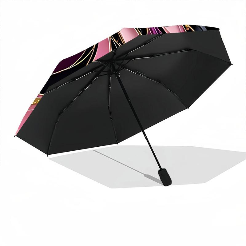 1pc Swirl Pattern Automatic Folding Umbrella - Portable Collapsible 8-Rib Umbrella for All Seasons yy251119215