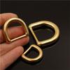 1piece Solid Brass Molded D Ring Buckle for Leather Craft Bag Purse Strap Belt Webbing Dog Collar 15/20/25mm