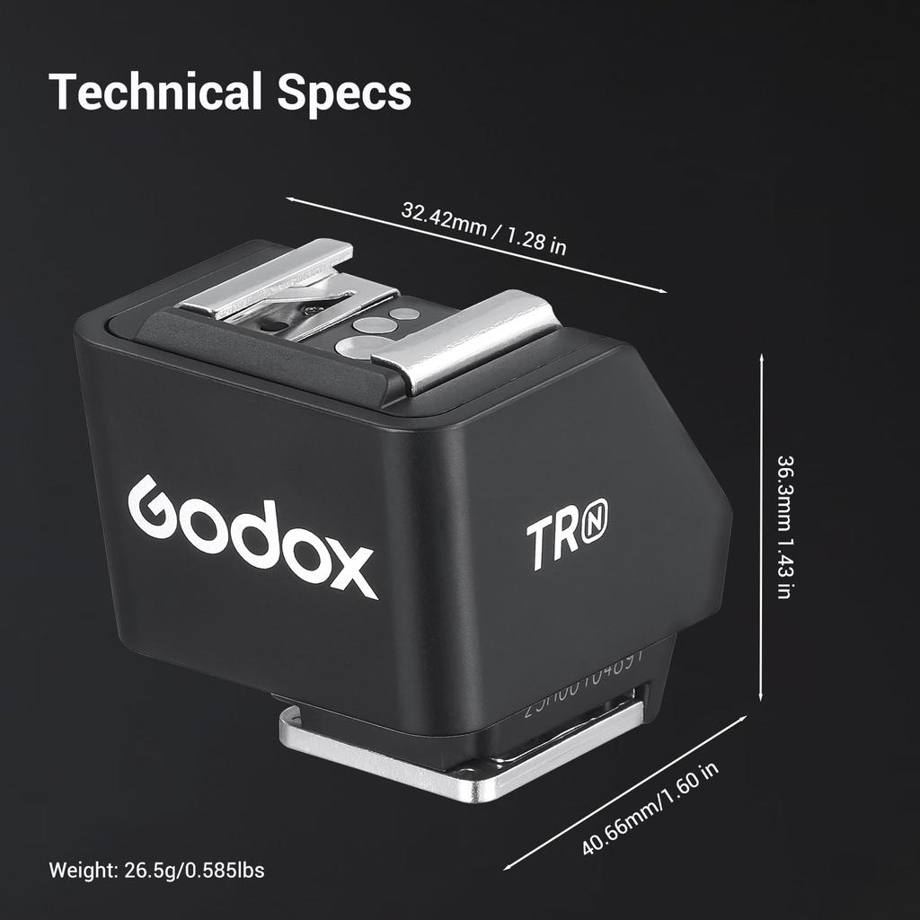 Авторизованный подъемник для горячего башмака GODOX TTL для вспышек IT20S IT30 Pro Перезаряжаемый HSS для камер Nikon [Официальный дилер GODOX] TR-N IT20-S IT30PRO-S S, 1/8000 сек,