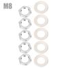 5 шт. металлических гаек для гнезда джека электрогитары и бас-гитары с набором шайб(M8)