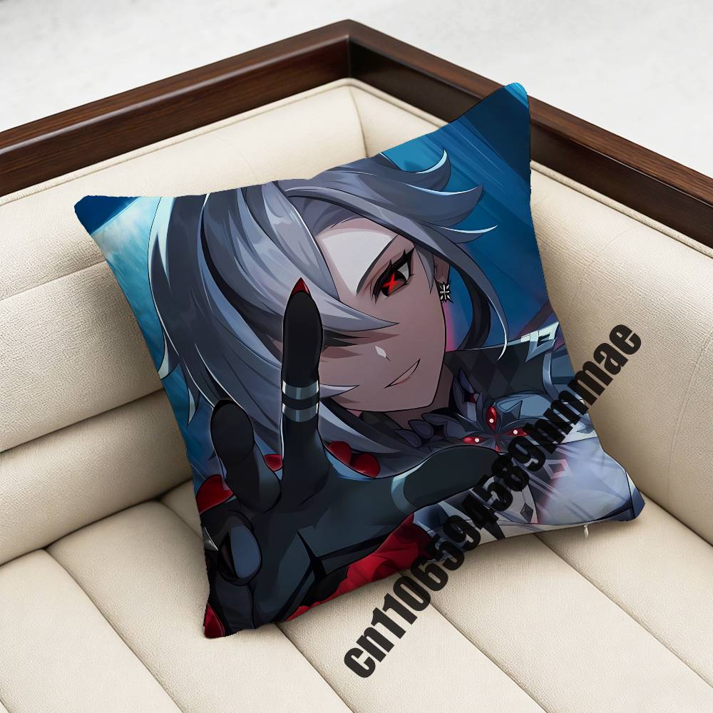 Подушка-наволочка Genshin Impact Арлекино 45x45см 35x35см Квадратная Наволочка для спальни Чехол на подушку