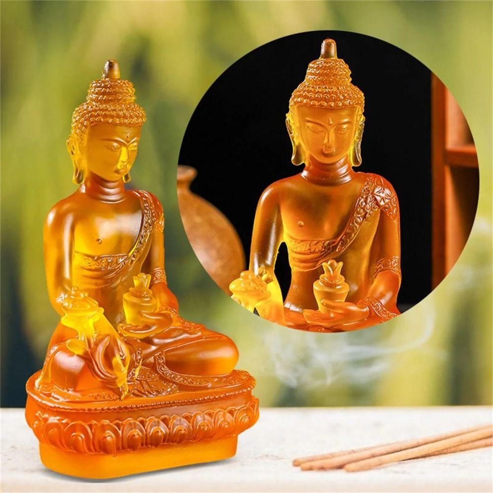 Zen Ornaments Medicine Buddha Statue Resin Craft Pharmacist Buddhist Sculpture Home