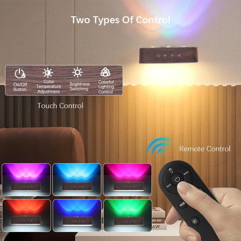 LED Magnetic Night Light Wall Lamp, 3 Color Temp, Touch & Remote Control, 2200mAh Timer Dimmable Light, 360° Rotation with Screw