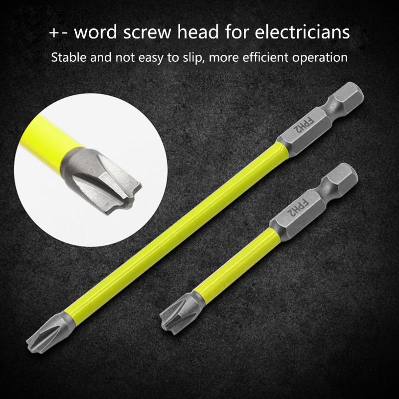 5Pcs Magnetic Special Cross Head Screwdriver Bit Nutdrivers Set FPH2 for Electrician Screw Driver Bit 65mm 110mm