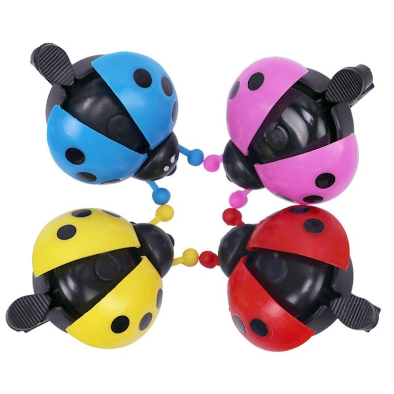 2pcs Childres Bike Handlebars Bells Cute Bug Shaped Bicycles Bells for Road Bike, Mountain Bike, Scooter, Sports Bike