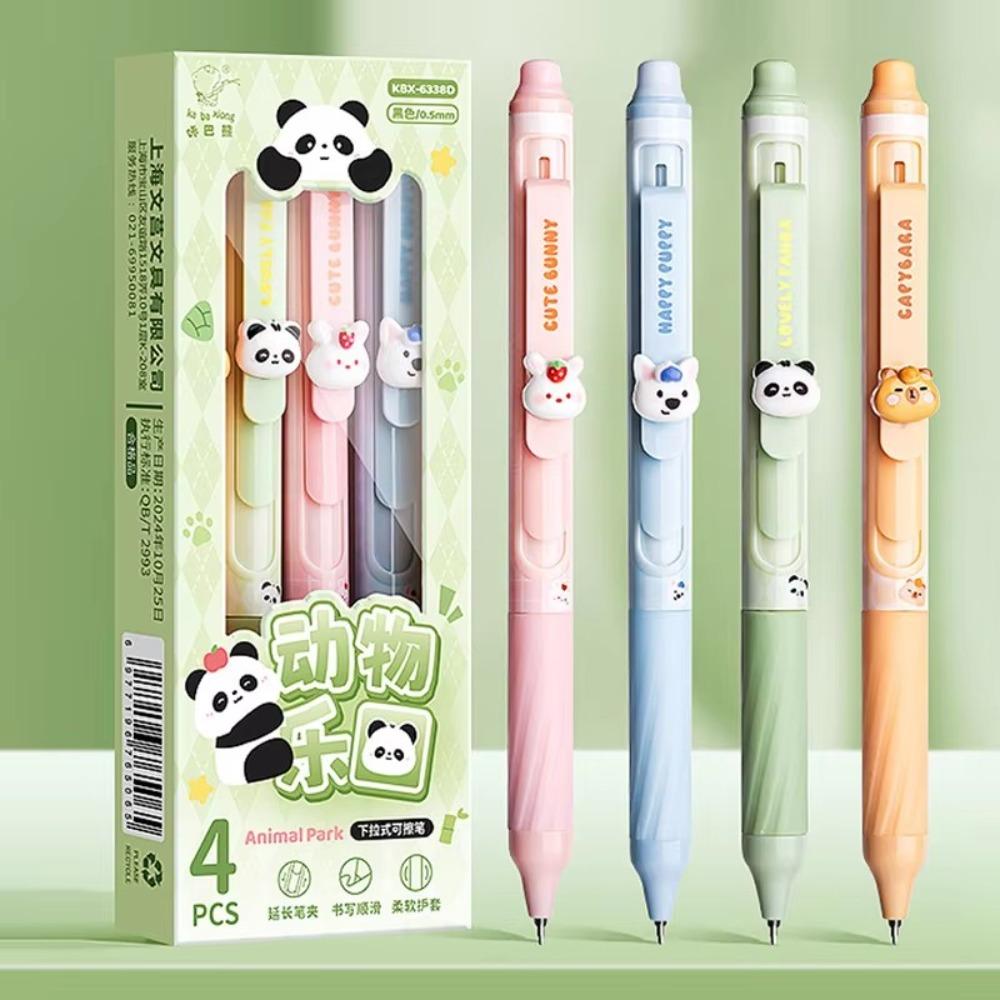 4pcs Cute Erasable Gel Pen INS Neutral Pen Creative Erasable Pens Writing Supplies