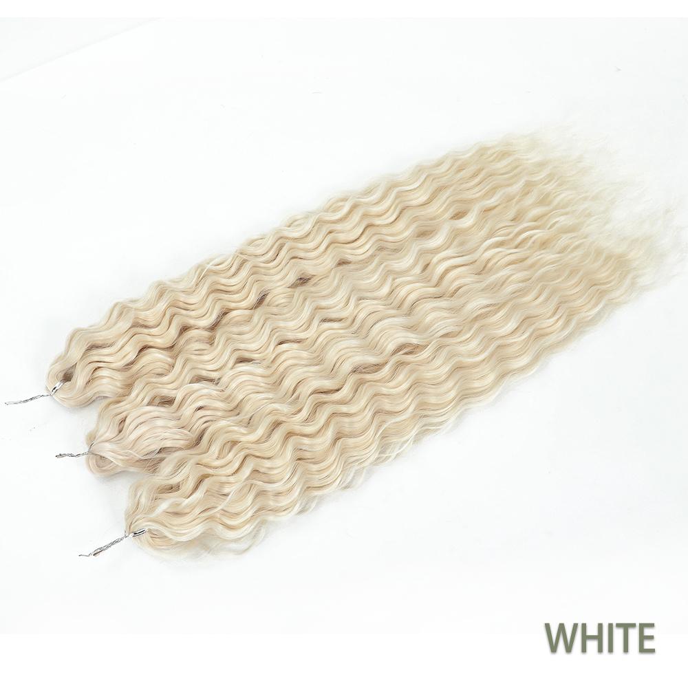 For Twist Crochet Synthetic High-Temp Machine Double Weft 22 Inches 300g 3Pcs/Lot#1B #4 BUG2 Water Wave Extensions Braid