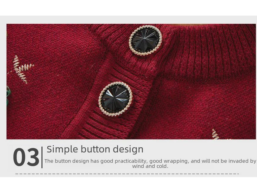 Зимний кардиган Grandma's Plus Velvet для женщин среднего и пожилого возраста - плотный, уютный топ на весну и осень