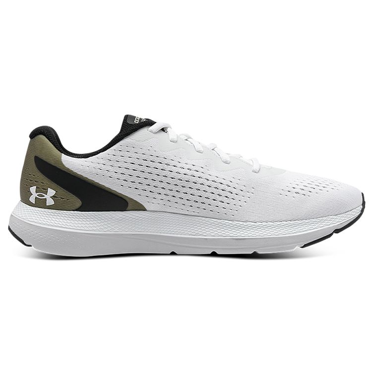 Under Armour Charged Impulse 2 Круглый носок Удобная ткань Синтетическая кожа Низкий верх Кроссовки для бега Мужские кроссовки Белый 3024136-100