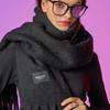 KOLEAT [Unisex] Winter Heat Double-Sided Insulated Plain Scarf [Black]