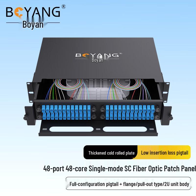 Boyang 1U Fiber Optic Rack Mount Management Solution