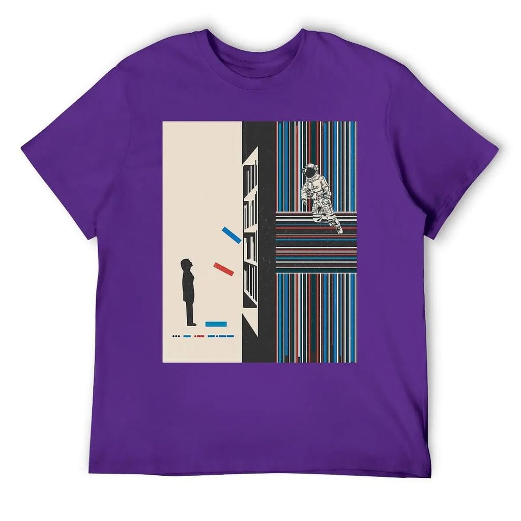Motion Tees Горячая Распродажа Гик Отдых Размер США Межзвездный Купер Научная Фантастика Фильм Выносливость Оставайся 14 Футболка с Круглым Вырезом харадзюку