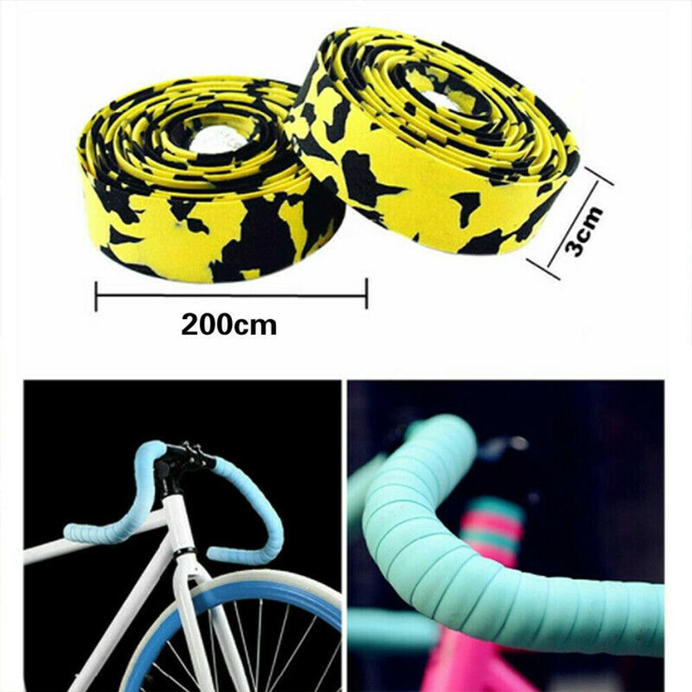 Cycling Bicycle MTB Bike Handlebar Tape Camouflage Rubber Foam Wrap Bike Handlebar Accessories
