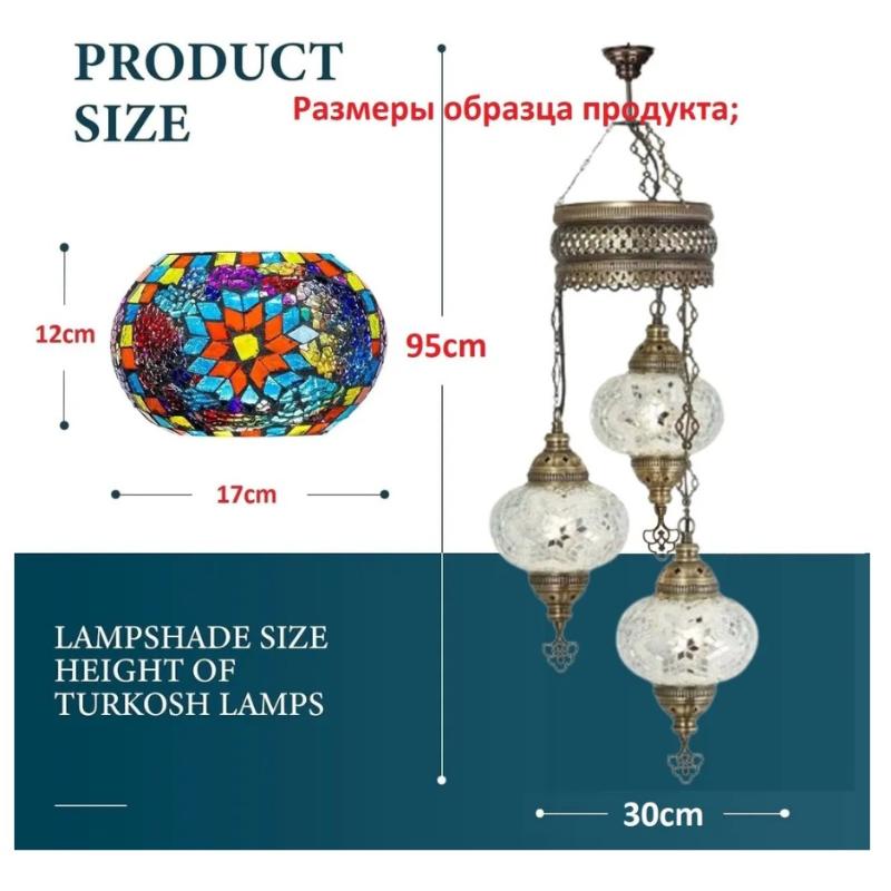 3 шт., турецкая мозаичная лампа, аутентичное освещение, антикварная лампа, потолочный светильник Тиффани, подвесная подвесная лампа, люстра, цветная мозаика, стекло