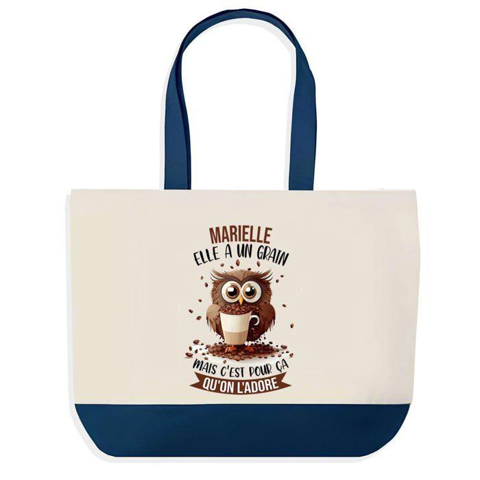 Sac shopping - PLANETEE - Marielle - Chouette - 40x45 cm - Coton