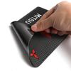 For Mitsubishi ASX Lancer Ex Galant Grandi Ecolis Competition Car Logo Non Slip Mat Auto Dashboard Sticky PVC Pad Accessories