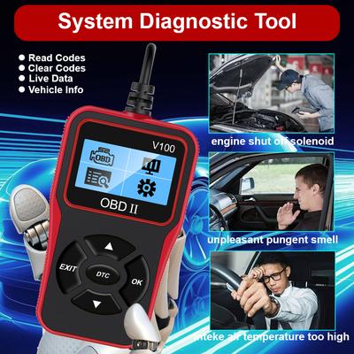 Plug and Play Универсальный V100 Цифровой Дисплей Автоаксессуары 16-контактный OBD2 Считыватель кодов OBD 2 Сканер Инструменты для диагностики автомобиля