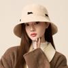 Autumn Winter Bow Wool Hat Solid Color Fisherman Hat Women's Basin Hat
