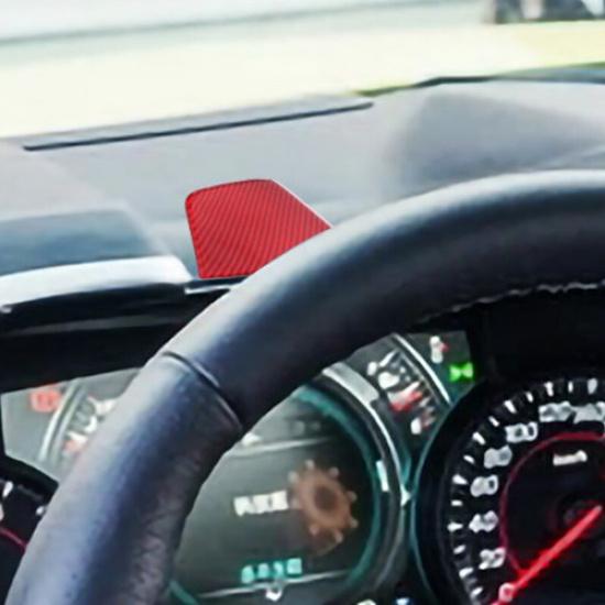 Ярко-красная наклейка из углеродного волокна на центральную консоль передней панели автомобиля для Camaro 16 17 18