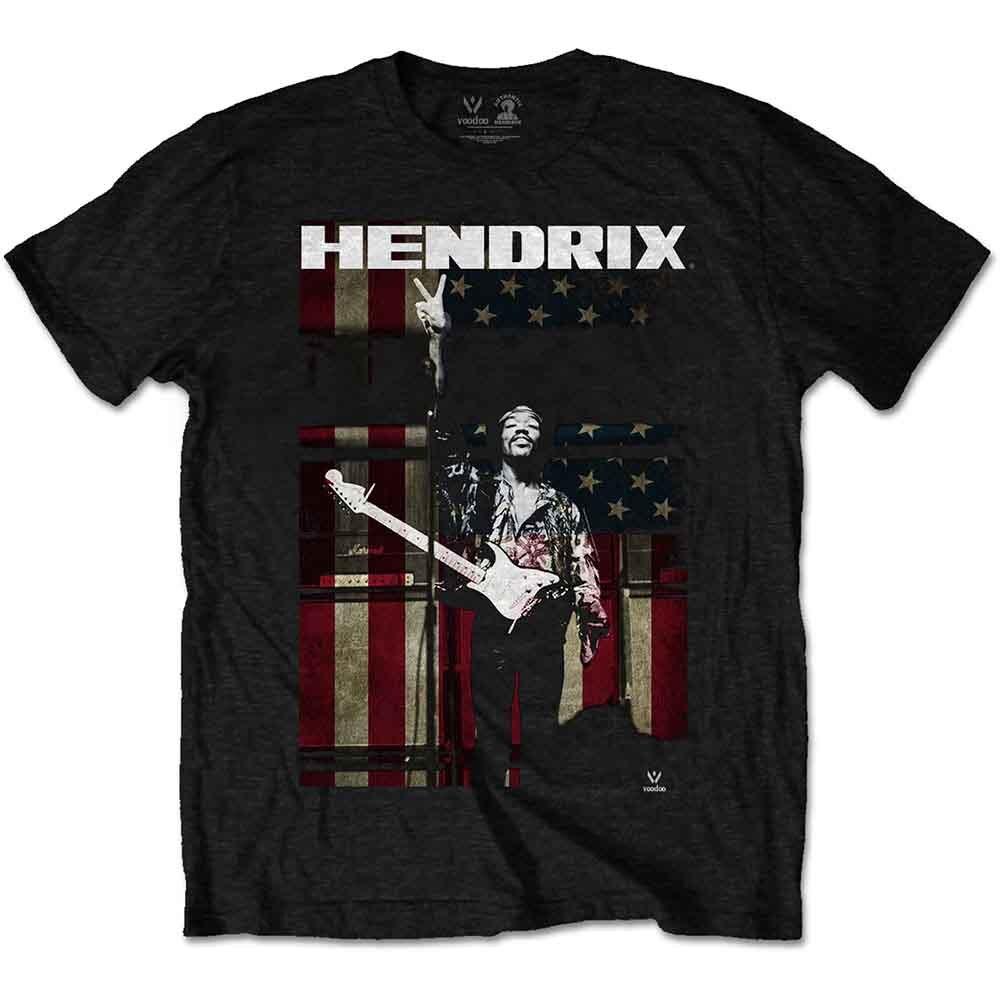 Футболка Jimi Hendrix Флаг мира Черная Новая Унисекс Футболка