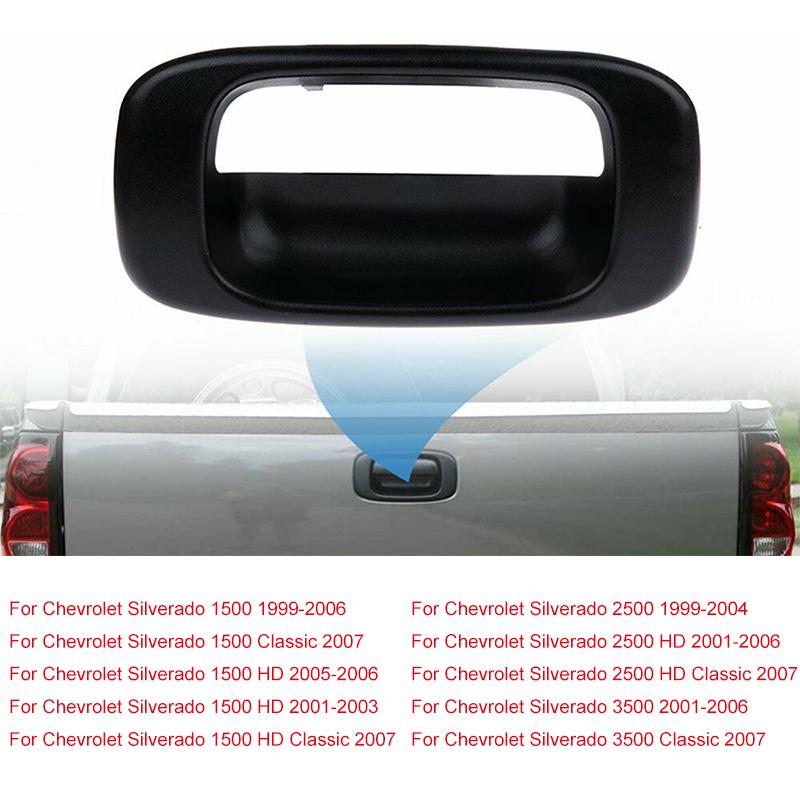 Накладка на ручку задней двери автомобиля, черная 15228539, внешние детали для Chevrolet Silverado 1500 1999 2000 2001 2002