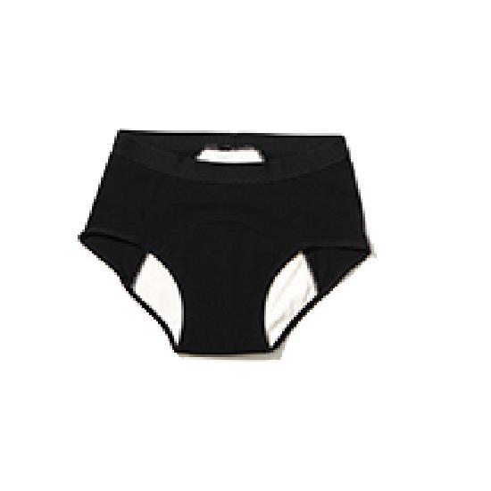 [Сертификация Министерства безопасности пищевых продуктов и лекарственных средств] Органические менструальные трусики-трусики CyClean, абрикосовый/черный