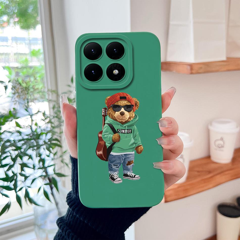 Чехол для телефона Xiaomi 15T Pro Чехол для Xiaomi 17 Pro Max Милый Астронавт Funda Для Xiaomi15T Мягкий Жидкий Силикон Прочные Задние Крышки