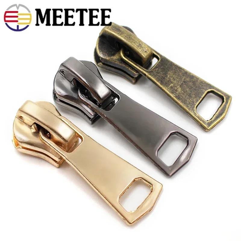 Meetee 5/10 шт. №3 №5 №8 Металлический бегунок для молнии Швейные молнии Ползунок для одежды Сумки Карманные молнии Ремонт DIY Аппаратные аксессуары