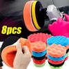Car Polishing Sponge Pads Kit Foam Pad Buffer Kit Polishing Machine Wax Pads for Auto Motorcycle Motor Vehicle Removes Scratches
