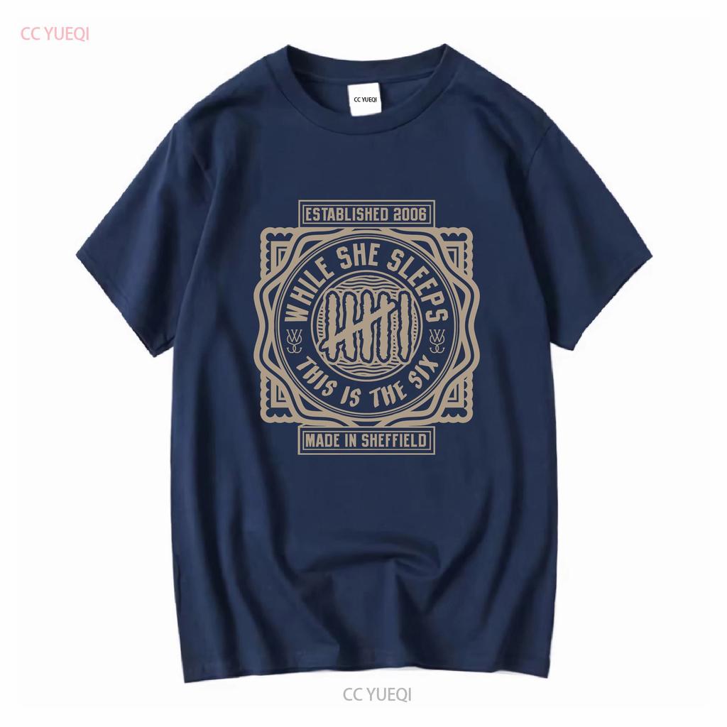while she sleeps that is the six T Shirt vintage Washed Top For Everyday Wear homme Comfortable Slightly streetwear Breathable