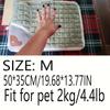 Plaid Square Dog Bed Mat, Polyester Fiber Filled Detachable Pet Couch for Medium, Small & Large Dogs, Soft Sleep Pad